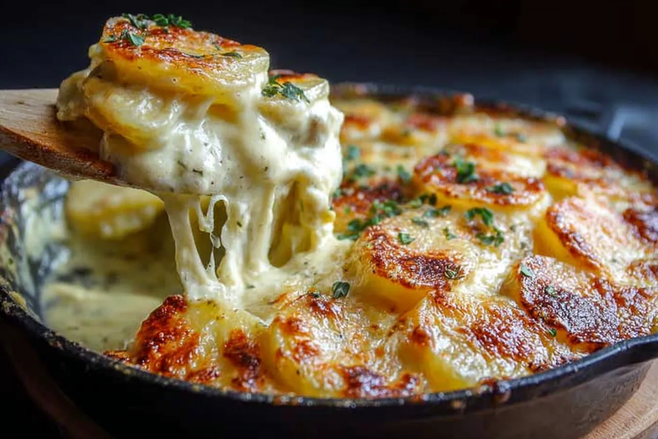 The Scalloped Potatoes with Layers of Tender Potatoes & Creamy Cheesy Sauce – Comfort Food Delight 4 The Scalloped Potatoes with Layers of Tender Potatoes & Creamy Cheesy Sauce – Easy Comfort Food Recipe