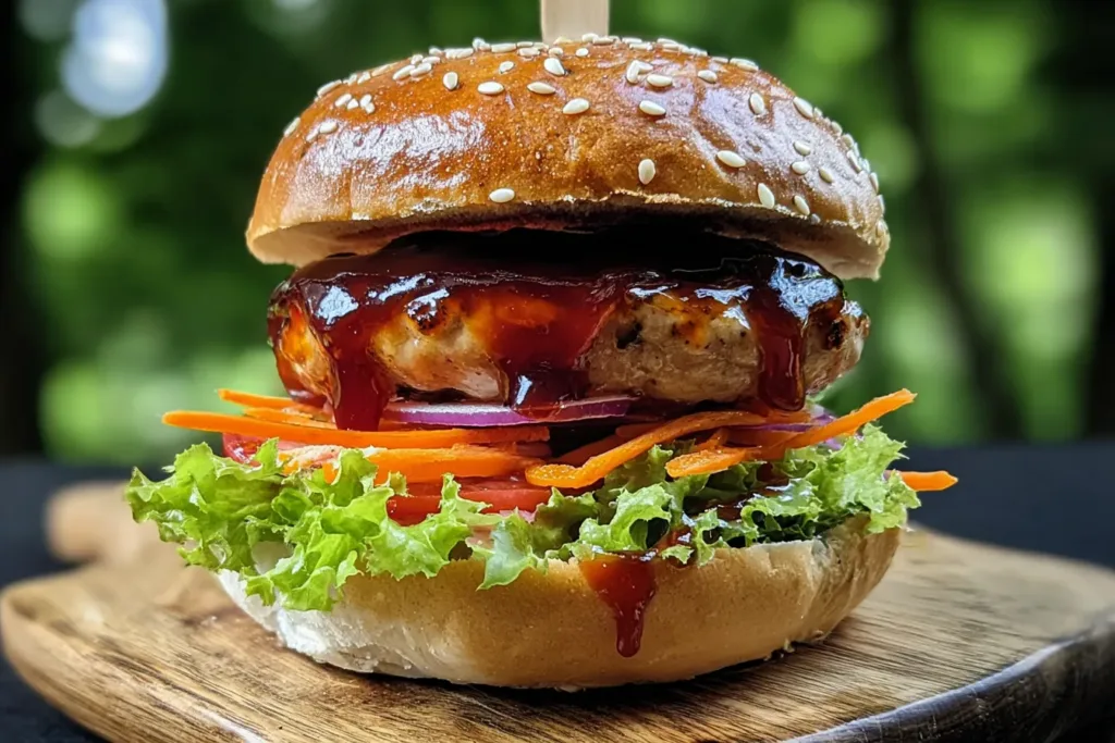 Delicious Tortilla Burger with Teriyaki Glaze Recipe