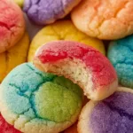 Vibrant Fruity Jello Cookies on a Colorful Plate