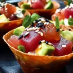 Ahi Tuna Poke Cups Ready to Serve