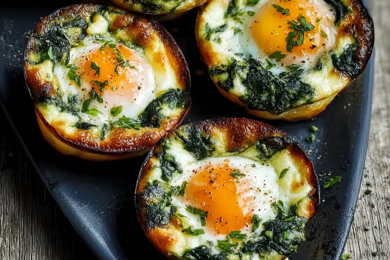 Baked Egg Cups With Spinach: Healthy & Delicious Breakfast Idea 4 Baked Egg Cups With Spinach