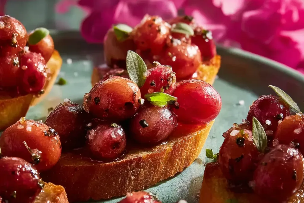 Balsamic Roasted Grapes Close-Up