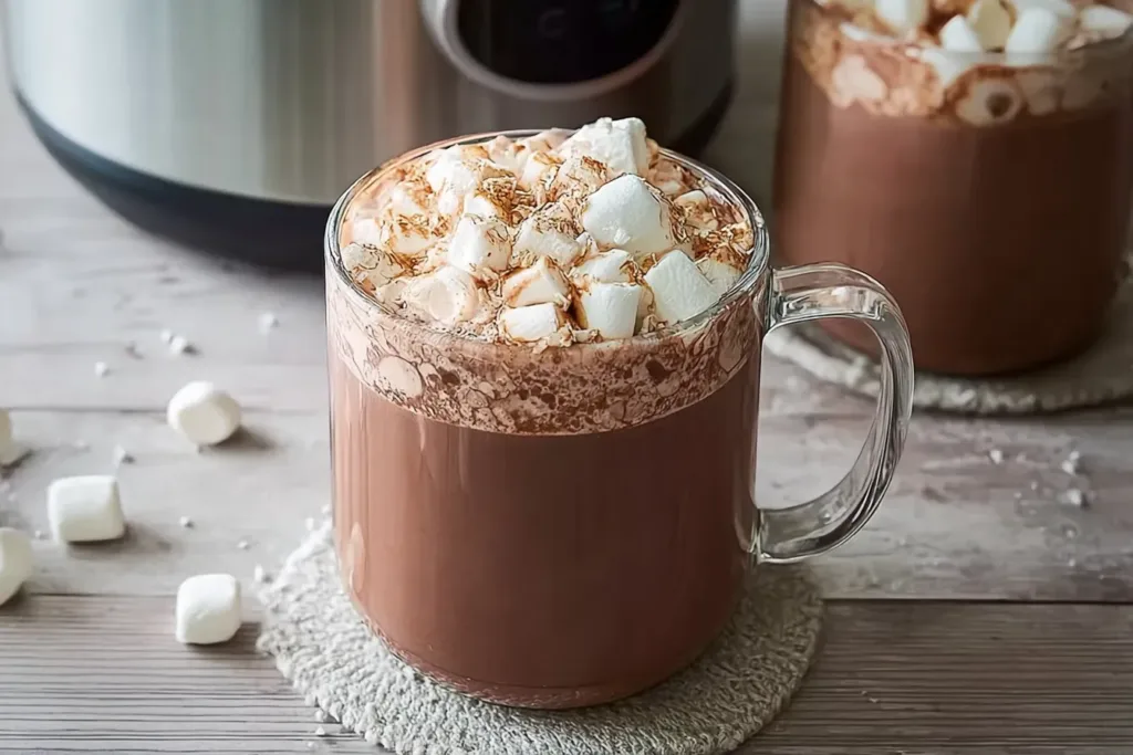 Best Slow Cooker Hot Chocolate in a Cozy Mug