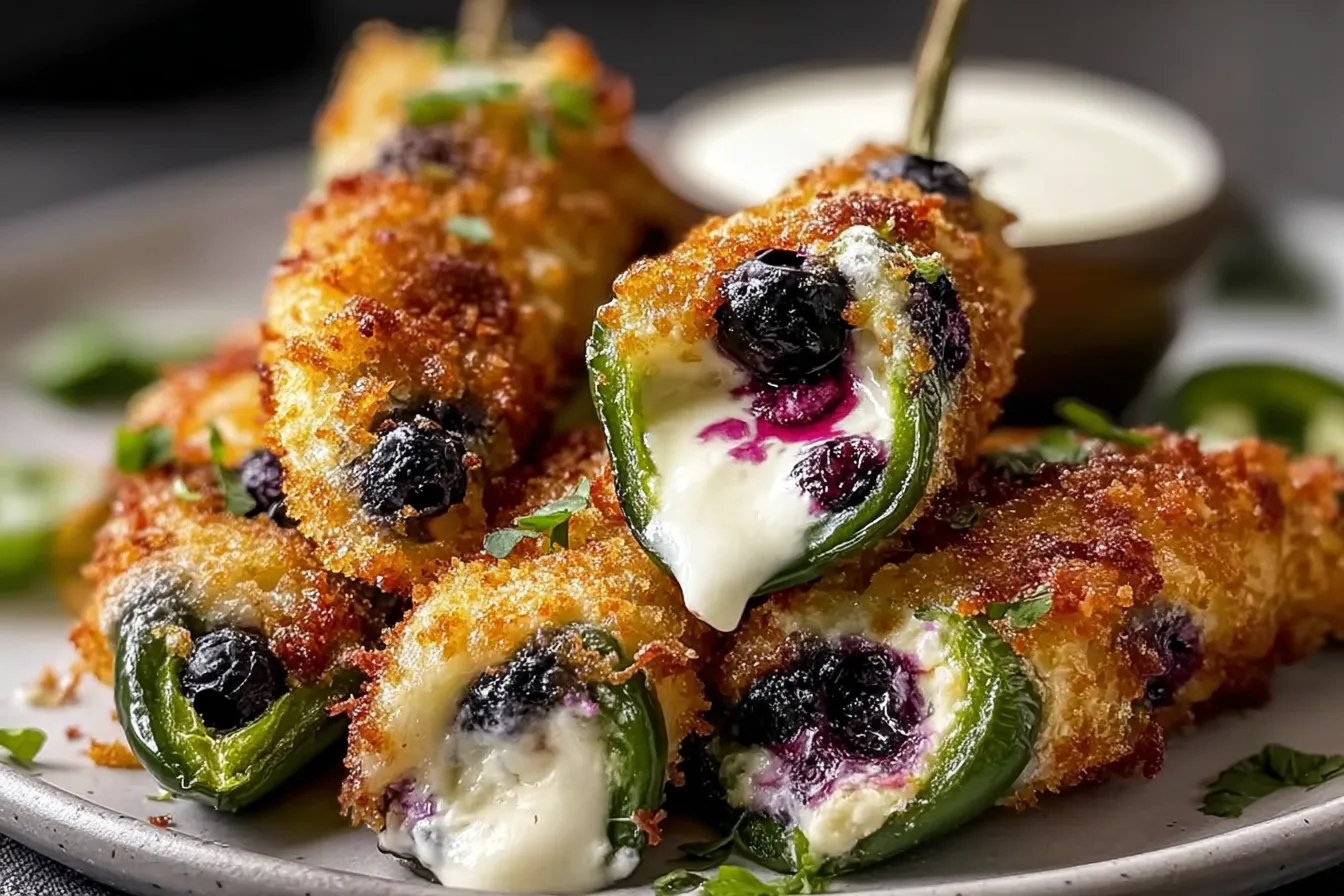 Blueberry Brie Jalapeño Poppers 