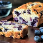 Blueberry Cream Cheese Bread Freshly Baked Loaf