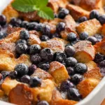 Delicious Blueberry French Toast Casserole Ready to Serve