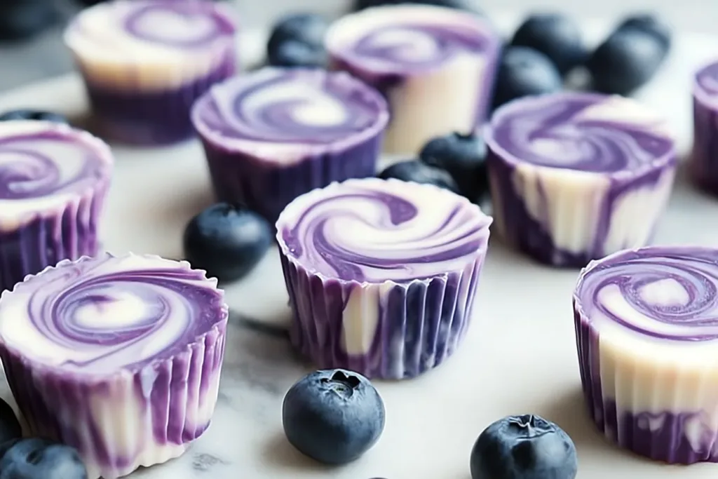 Blueberry Swirl Yogurt Bites Ready to Enjoy