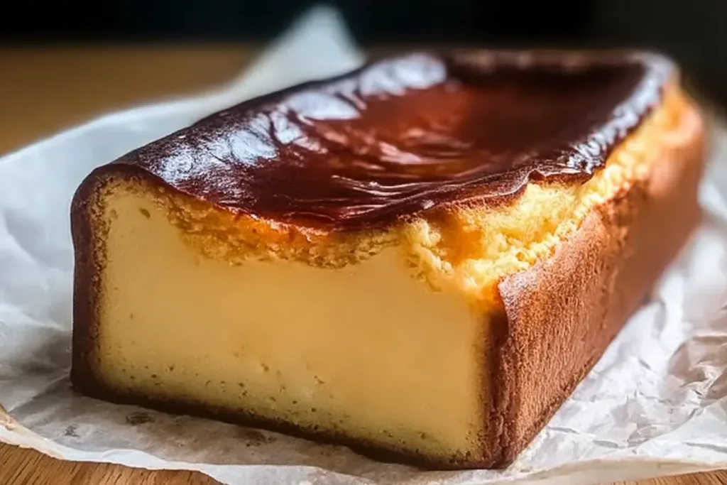 Burnt Basque Cheesecake in a Loaf Pan - Decadent Dessert