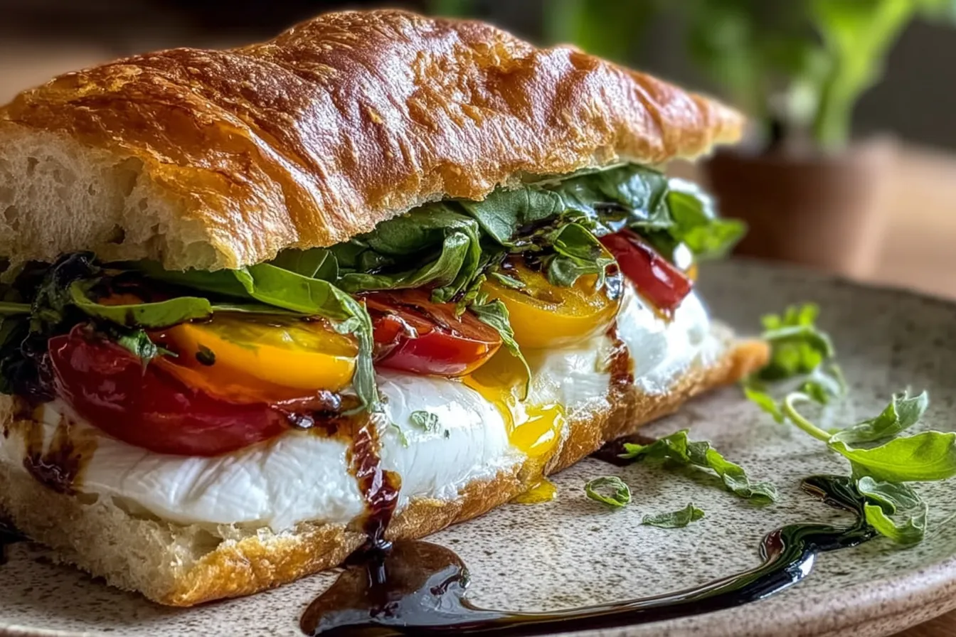 Burrata Italian Focaccia Sandwich