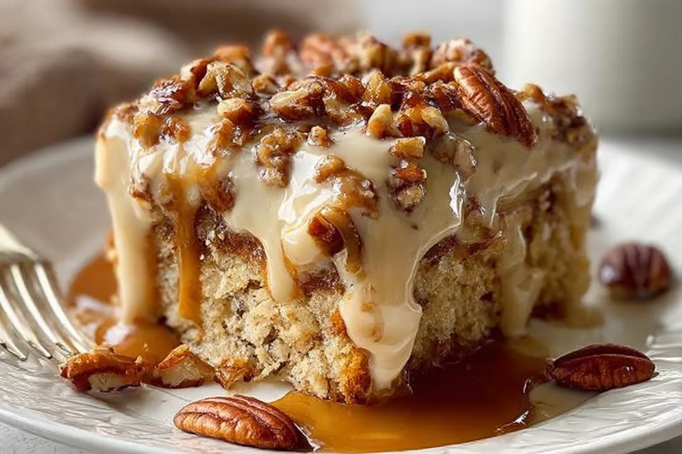 Butter Pecan Praline Poke Cake – Easy Southern Dessert Recipe