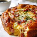 Cheese & Bacon Strata Cake – Breakfast Casserole
