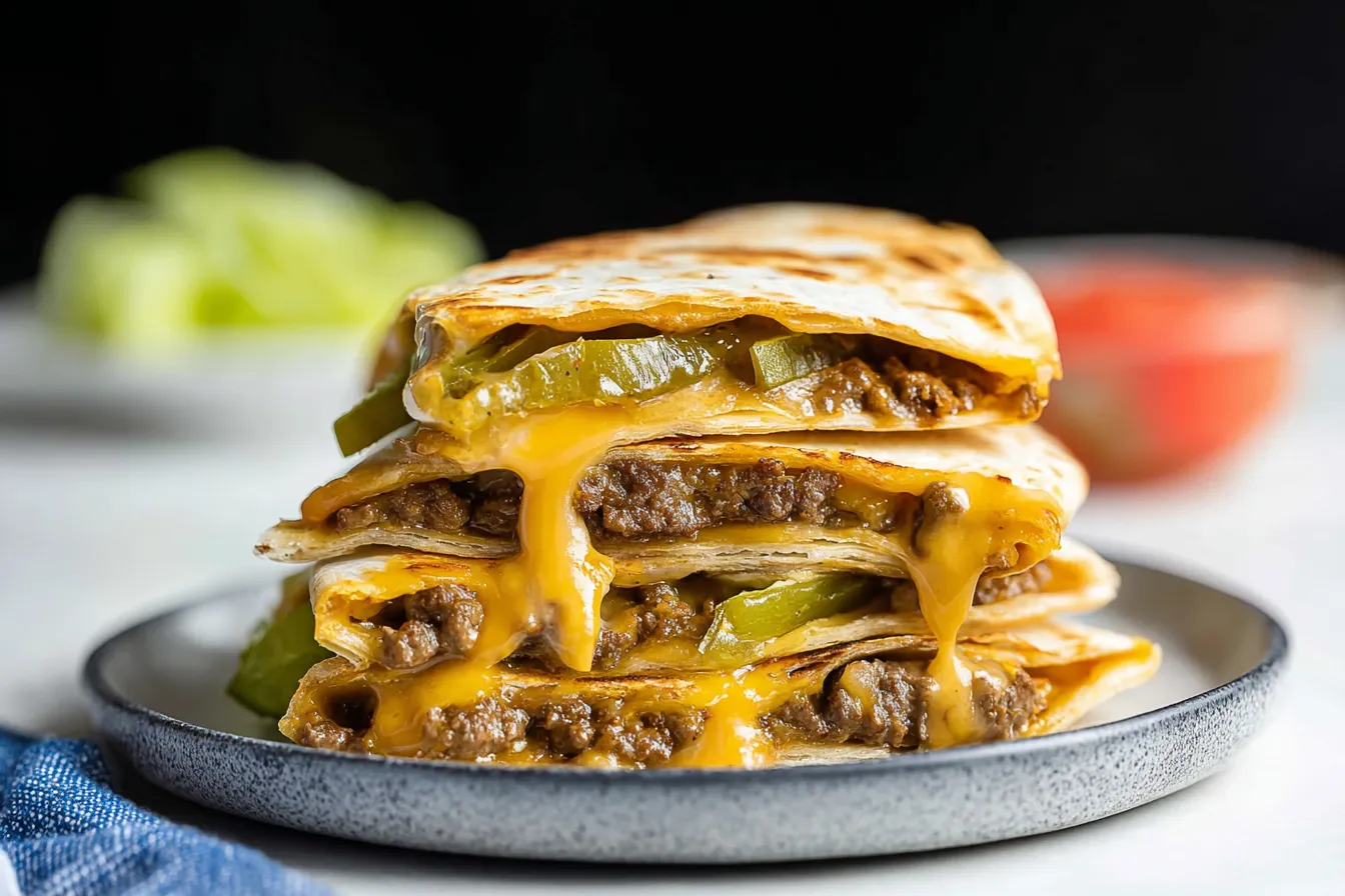 Cheeseburger Quesadillas: A Flavor Explosion You’ll Love! 4 Cheeseburger Quesadillas