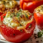 Cheesy Baked Stuffed Tomatoes Fresh Out of the Oven