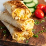 Mouthwatering Cheesy Garlic Chicken Wraps on a Plate