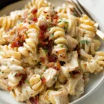 Delicious Chicken Bacon Ranch Pasta in a Bowl