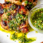 Chimichurri Chicken Thighs Ready to Serve