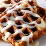 Cinnamon Roll Waffles Fresh from the Waffle Maker