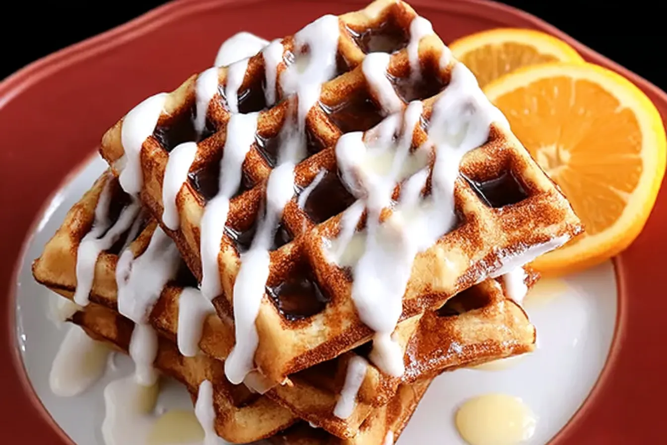 Cinnamon Roll Waffles