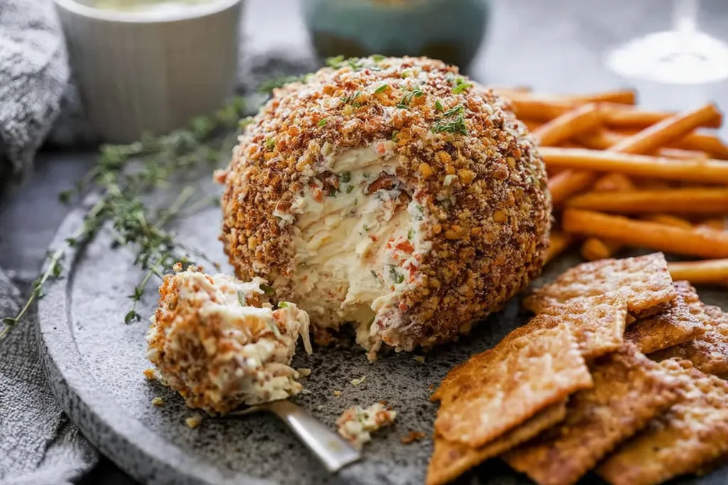 Classic Cheese Ball Ready to Serve