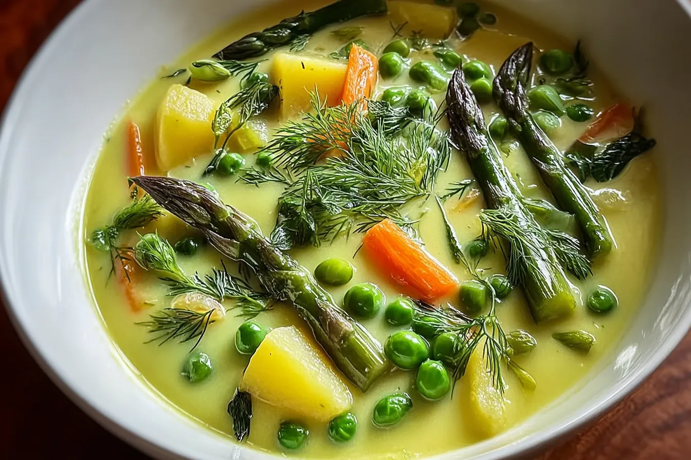 Cream of Spring Vegetable Soup