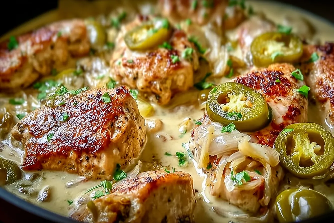 Creamy Pepperoncini Chicken Skillet Recipe – Quick & Easy
