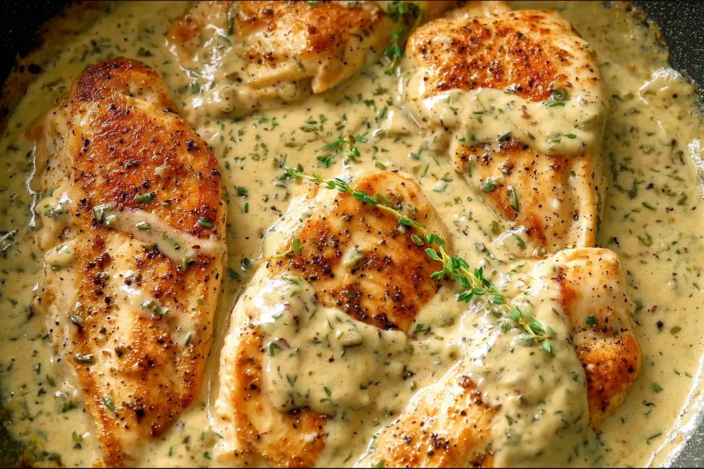 Creamy Ranch Chicken Plated with Vegetables