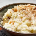 Delicious Creamy Rice Pudding in a Bowl