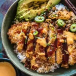 Crispy Chicken Katsu Bowls Presentation