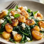 Delicious Crispy Gnocchi With Spinach And Feta