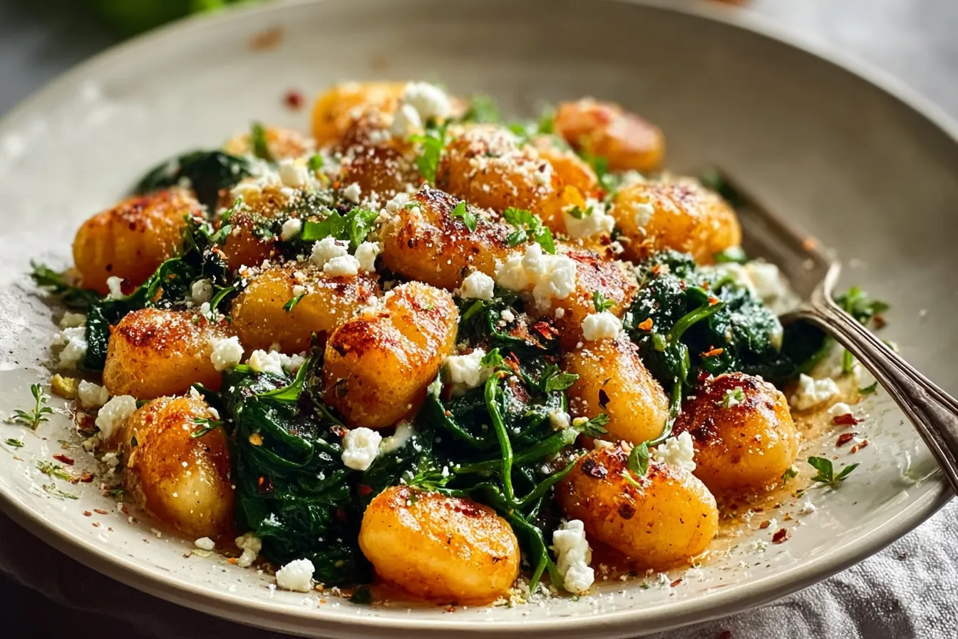 Crispy Gnocchi With Spinach And Feta: A Flavorful Delight 4 Crispy Gnocchi With Spinach And Feta: A Childhood Memory In Flavor