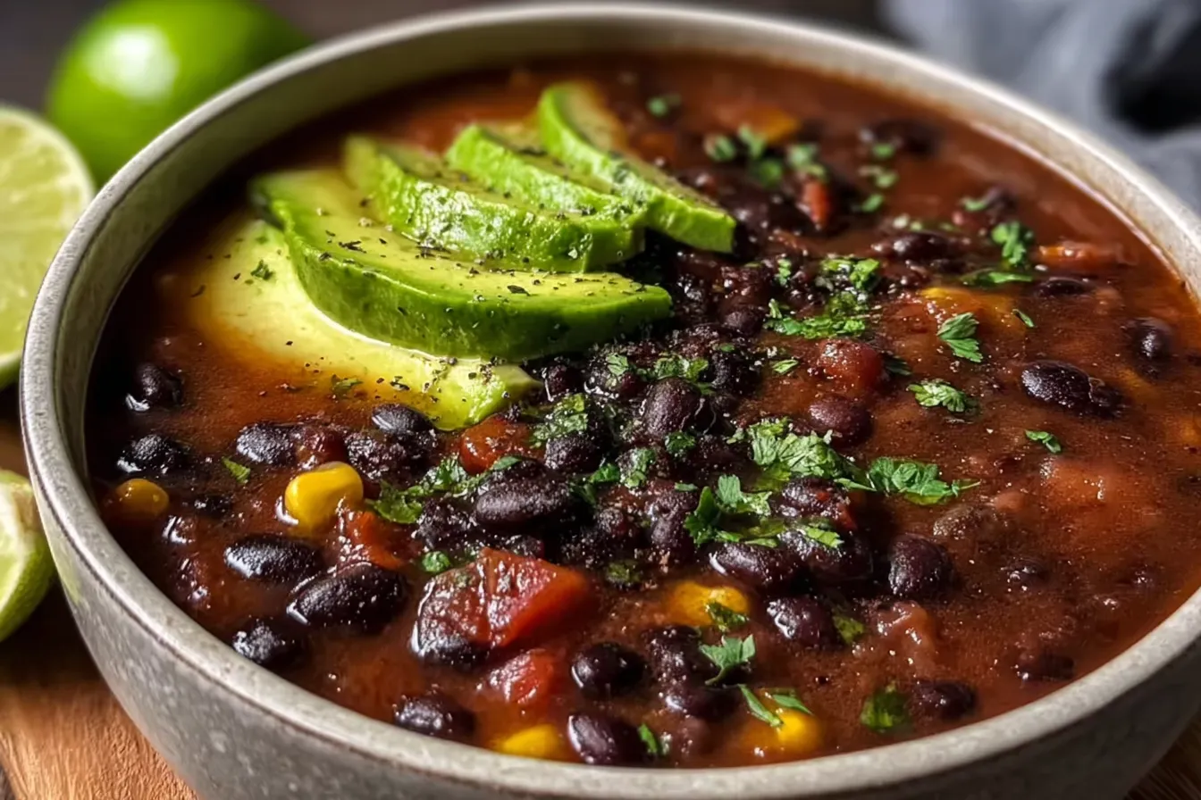Daniel Fast Black Bean Soup Recipe – Easy, Hearty Meal with Avocado & Lime