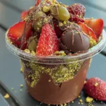 Delicious Dubai Chocolate Strawberry Cup Dessert