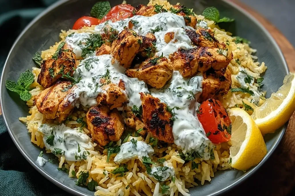 Delicious Dump And Bake Chicken Tzatziki Rice