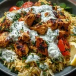Delicious Dump And Bake Chicken Tzatziki Rice