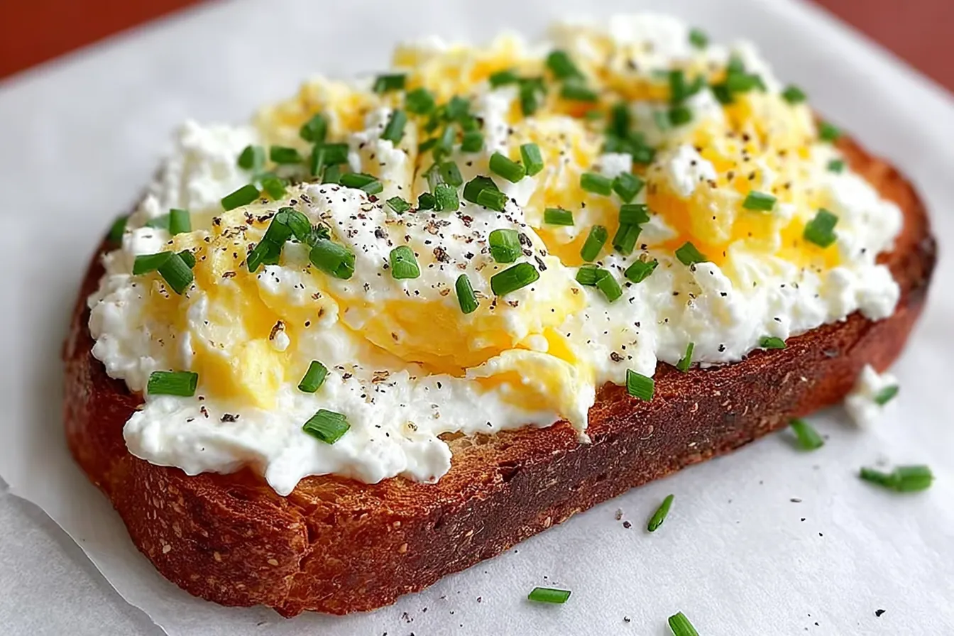 Easy 6-Ingredient Egg and Ricotta Toast