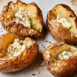 English Jacket Potatoes Freshly Baked and Ready to Serve