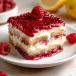 Fresh Raspberry Tiramisu Dessert in Elegant Serving Dish