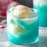 Frozen Snowball Punch in a Glass with Fruit Garnish