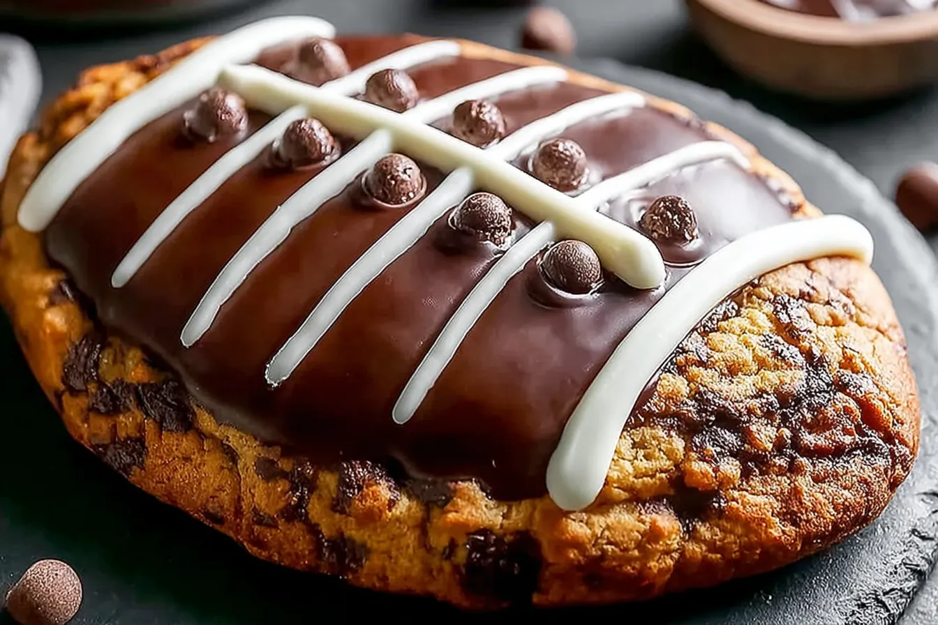 Giant Football Cookie Cake