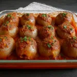 Greek Beef Stuffed Onions (Salantourmasi) - Tasty Dish