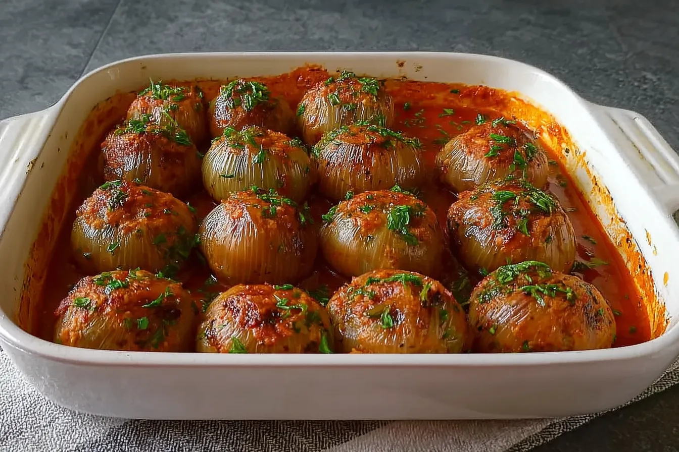 Greek Beef Stuffed Onions (Salantourmasi) - A Flavorful Delight 4 Greek Beef Stuffed Onions (Salantourmasi)