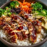 Healthy Sticky Chicken Bowls Ready to Serve