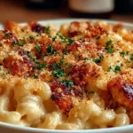 Honey Pepper Chicken Mac and Cheese - Casserole Delight