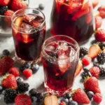 Iced Tea Berry Sangria with Fresh Berries and Mint