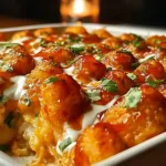 Irresistible Buffalo Chicken Tater Tot Bake: A Cheesy Delight