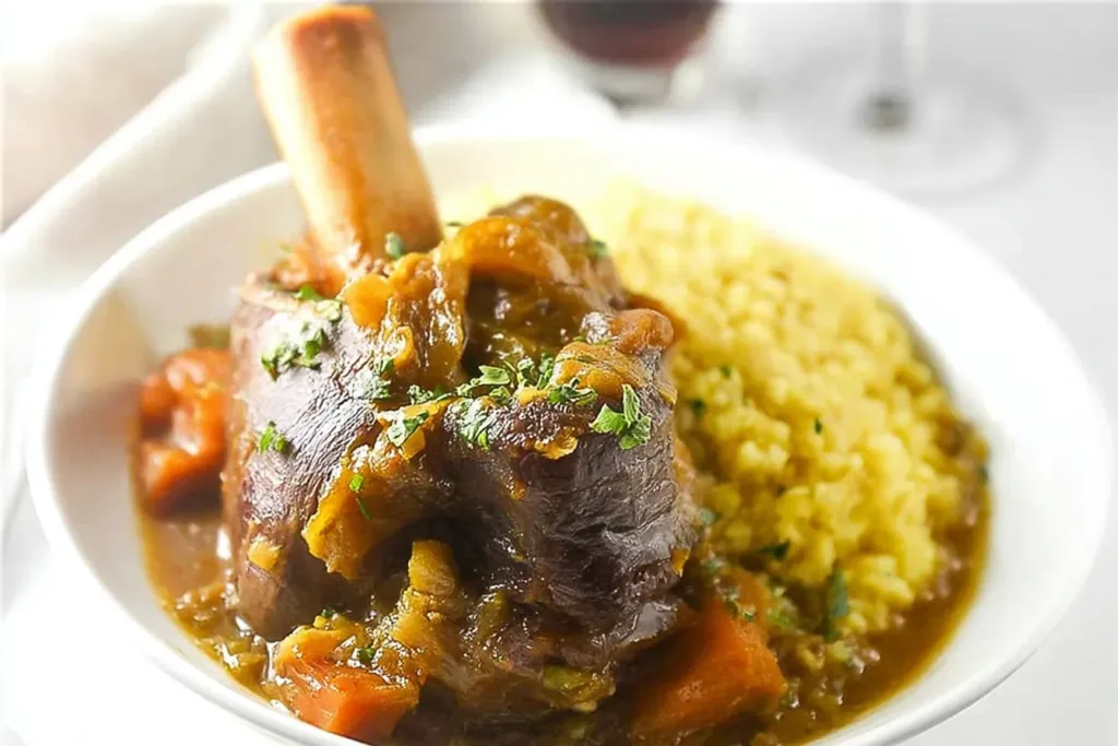 Mouthwatering Lamb Shanks Osso Buco Style Dish
