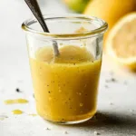 Homemade Lemon Vinaigrette on Fresh Greens