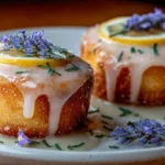 Mini Lemon Cakes With Lavender Glaze - Delicious and Elegant