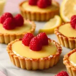 Mini Lemon Tarts on a White Plate