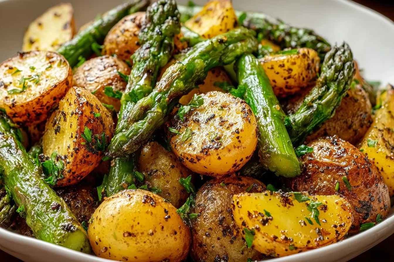 One-Pan Garlic Potatoes & Asparagus for Effortless Flavor 4 One-Pan Garlic Potatoes & Asparagus for Effortless Flavor